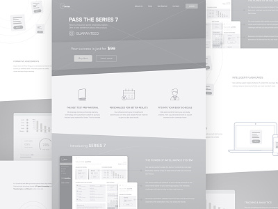 Wireframes for a Home page create education exam home home page learning website website design wireframe wireframes
