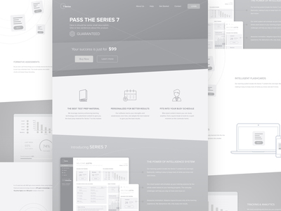 Wireframes for a Home page create education exam home home page learning website website design wireframe wireframes