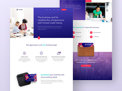 (WIP) Homepage Design for Innovative New Business Credit Card business business and finance card credit card design finance homepage homepage design innovation landing page landing page design web website website design