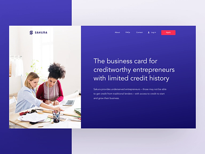 Homepage Animation for Innovative Credit Startup animation clean credit card design finance finance app principle website website design