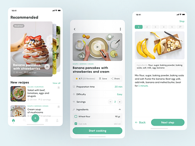 Cook Recipe App app application cooking food food app ios kitchen learn cooking makeevaflchallenge mobile recipe uiux