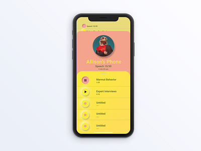 Banana Phone — Voice Memo App app concept design mobile neumorphic neumorphic design neumorphism neumorphism ui ui ui design ux