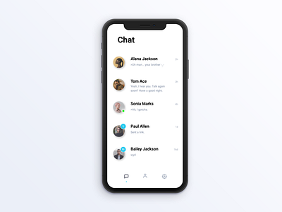 Crystal Chat — Messenger App app clean concept design ios minimal mobile ui ui design ux