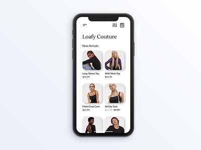 Loafy Couture — Fashion eCommerce App app clean concept design ecommerce fashion ios minimal mobile ui ui design ux