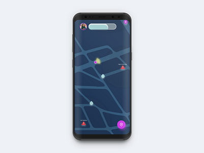 Night Run — Running App android app concept design mobile navigation running ui ui design ux