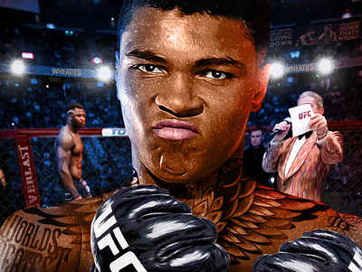 If Ali fought in the UFC ali boxing digitalart digitalpainting fanart mma muhammad ali sport tattoo
