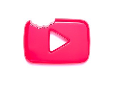 YouTube logo (gummy style)