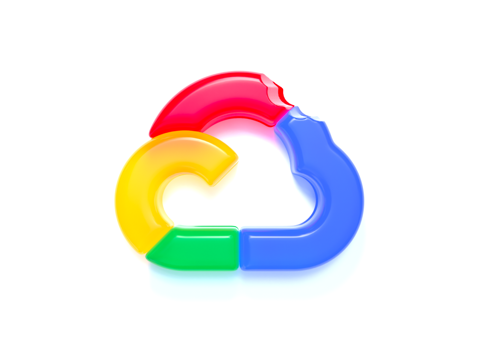 Google Cloud logo (gummy style) by Andrew Kliatskyi on Dribbble