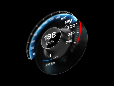 Speedometer Gauge Concept 3d after effects automotive automotive design car cinema4d cluster concept dial digital hmi interface realistic speed speedometer vehicle