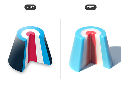 3D shapes (2017 vs 2021) 3d c4d cgi cinema 4d comparison concept creative design geometric graphic design icon illustration progress render shape vector visual