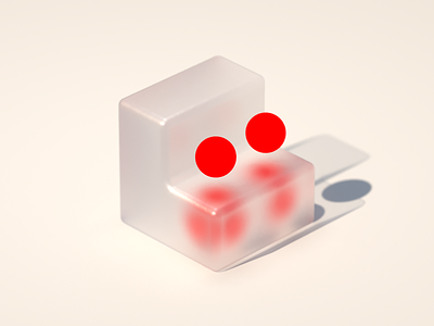 Barely a Cube 3d design bold c4d cg cgi cinema 4d concept concept design corona renderer design dot illustration red visual