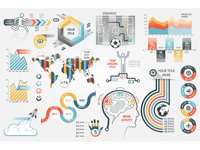 Infographic Elements (v5) infographic infographic elements infographics infographics elements presentation template tool