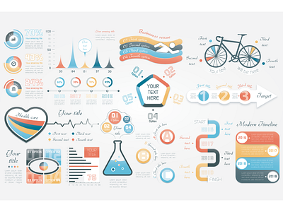 Infographic Elements (13) ai bicycle eps human infographic infographics presentation vector