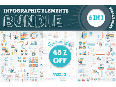 45% OFF Infographic Bundle bundle human infographic infographics modern vectro web webdesign