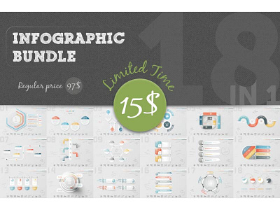 Infographic Bundle (18 in 1) bundle dern infographics moinfographic realistic unique