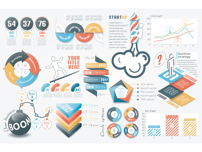 Infographic Elements (16) banner bundle business graph human infographic poster presentation pyramid startup template timeline