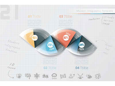 Infographic Timeline Template adobe business graph illustrator infographic modern presentation realistic template timeline vector visualization