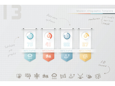 Infographic Options adobe business illustrator infographic infographics modern pie presentation realistic template vector visualization