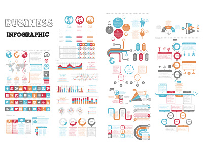 Business Infographic adobe business business icons business infographic icons illustrator infographics presentation template timeline vector visualization