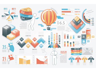 Infographic Elements (v18) balloon business human infographic infographics options risk star template timeline vector