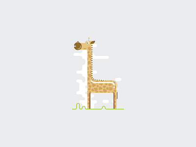 Just a giraffe adobe character design flat giraffe graph icon illustration infographic template vector