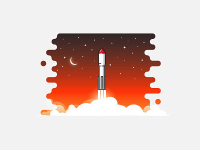 Rocket - Infographic Template badge exploration flight human icon illustration rocket sky space spaceship star vector