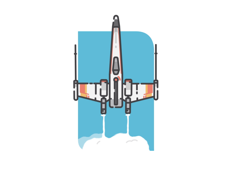 X-wing starfighter - motion design