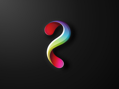 Realistic gradient P logo