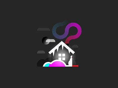 Antarctic Witch House 2d concept design icicle illustration minimalist smoke snow snowman ui vector witch