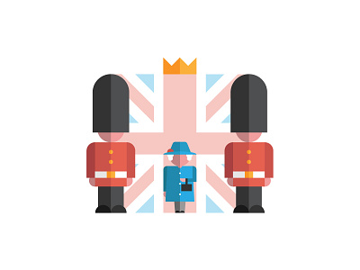 Her Majesty The Queen contest design elizabeth great britain guard illustration minimal minimalist playoff queen uk vector
