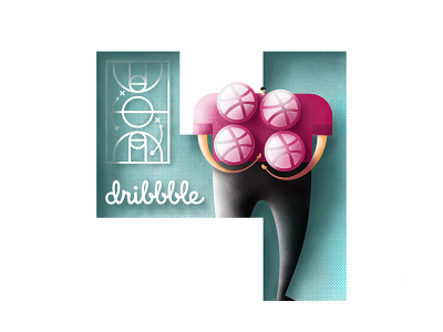 4x Dribbble Invites 4 invites character design draft dribbble dribbble invite dribbble player giveaway illustration infographic paradise invitation invite