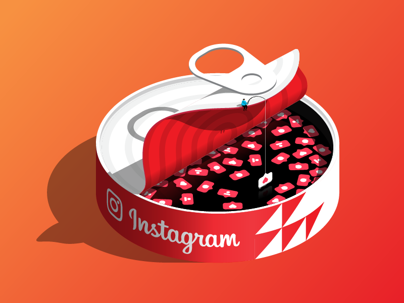 Instagramming 2.5d abstract character design graphic design illustration illustrator instagram isometric social media vector