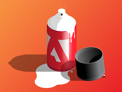 Creative Spray Paint 2.5d abstract adobe character concept creative design digital drawing graphic design icon illustration illustrator isometric minimal pixel spray paint vector vector art vector design