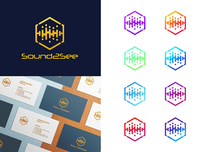 Sound 2 see Logo design and branding alpha audio audiotech brush company entertainment illustrator letter logo music noise photoshop print ready ready slogan sound studio tech technology template