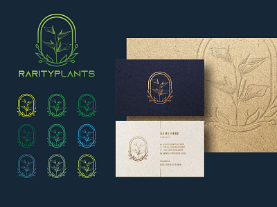 Raritplants Logo elegant environment fresh garden green landscaping leaf leaves natural nature organic plant tree