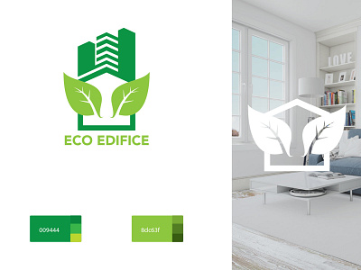 ECO EDIFICE LOGO build builder building camp city company construction corporate home homes house logo template logotype natural natural logo professional property real estate vector villa