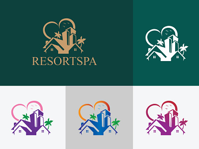 RESORT SPA- Logo design adventure beach beauty boat butterfly cosmetic creative creative logo doctor medical practice resort spa wellness women yoga