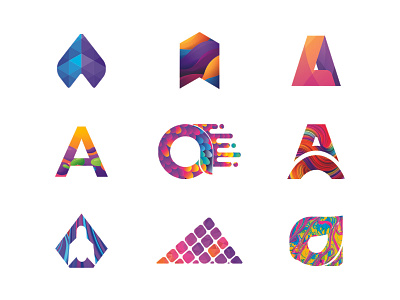 LOGO Alphabet: letter A 3d 3d logo a a letter logo abstract initial logo advance application business colorful corporate logo template creative rainbow digital app financial investment game high tech 2d logo infinity logo design letter logo design inspiration logotype