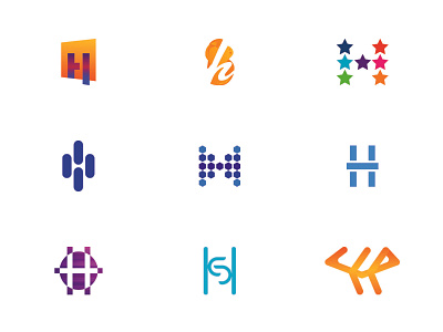 LOGO Alphabet: letter H broadcast company colorful creative media design digital app entertainment fashion h letter internet company letter mobile company multimedia apps n letter online tv play shirt social media social network studio