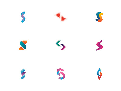 LOGO Alphabet: letter S app blue branding circle cmyk colorful company brand corporation elegant letter minimalist modern pharmaceutical production professional programming software purple s shop