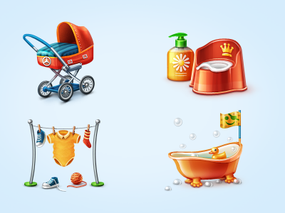 Icons for Baby Shop