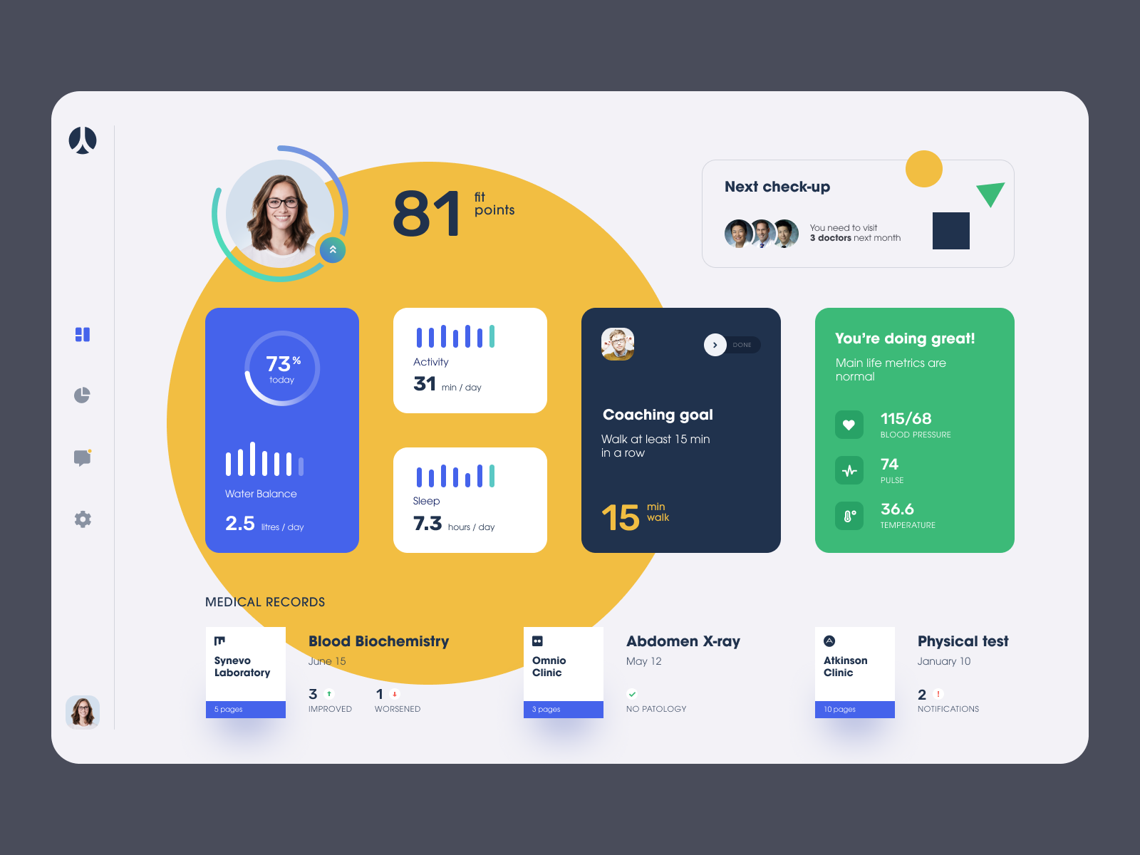 AHealth Dashboard site by Halo UI/UX for HALO LAB on Dribbble