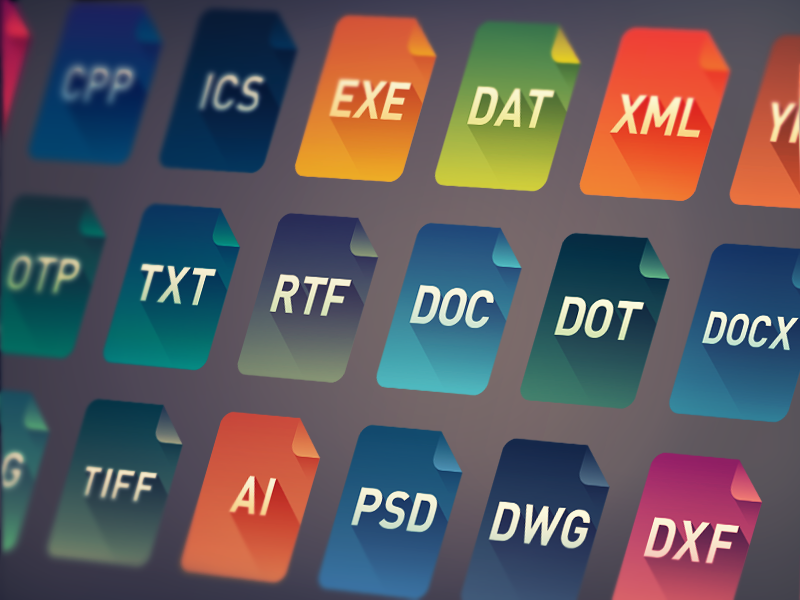 Flat File Type Icons by Artem Borysenko - Dribbble