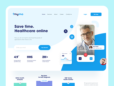 Mymo Website healthcare interface medical organisation service startup traetment ui ux web website workflow