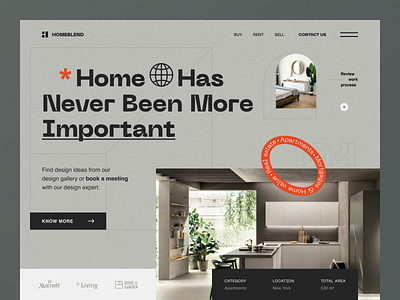 Homeblend Website home home design interface interior interior design portfolio service startup ui ux web website