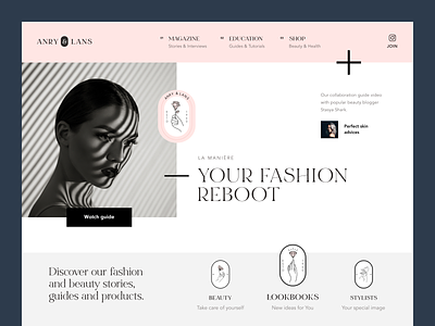 Anry & Lans Website beauty fashion interface magazine service startup ui ux web website
