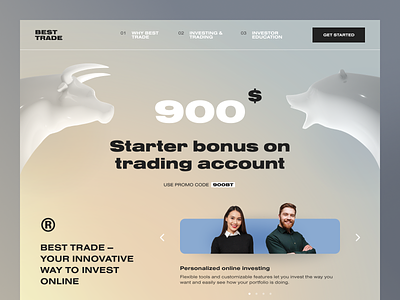 Best Trade Website bonus economy education income interface invest investing investment monetization money product profit service startup trade trading ui ux web website