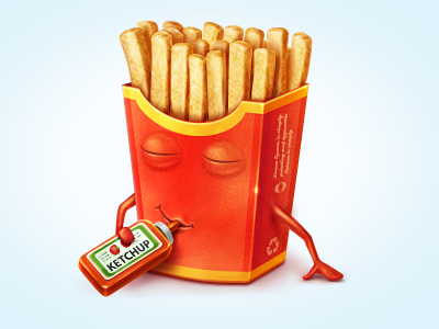 Fries icon icons virtual gift
