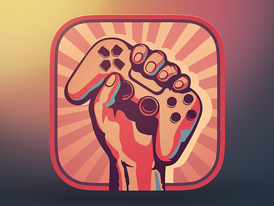 Mail.ru Games App Icon app controller gamepad games hand icon ios ipad iphone joystick mail.ru poster