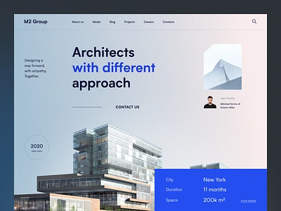 M2 Group Website architecture building coceptual design estate exterior home house interface modern product real estate service startup ui ux visual web website